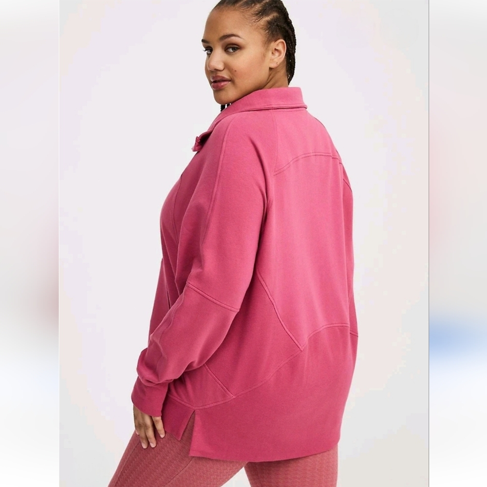 💥Sale💥Torrid Everyday Fleece Half-Zip Active Sweatshirt - Picture 2 of 4